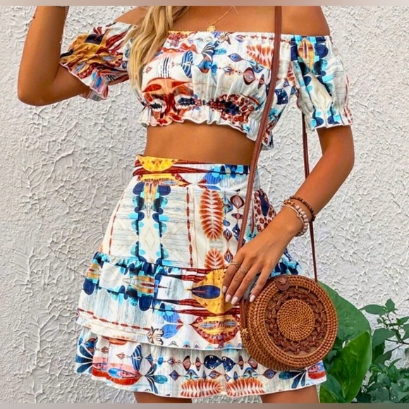 Matching boho top & skirt set - Picture 1 of 7